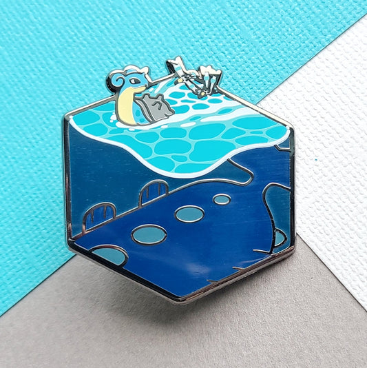 PokeHabitat: Open Ocean Enamel Pin