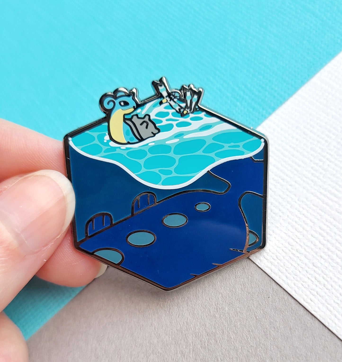 PokeHabitat: Open Ocean Enamel Pin