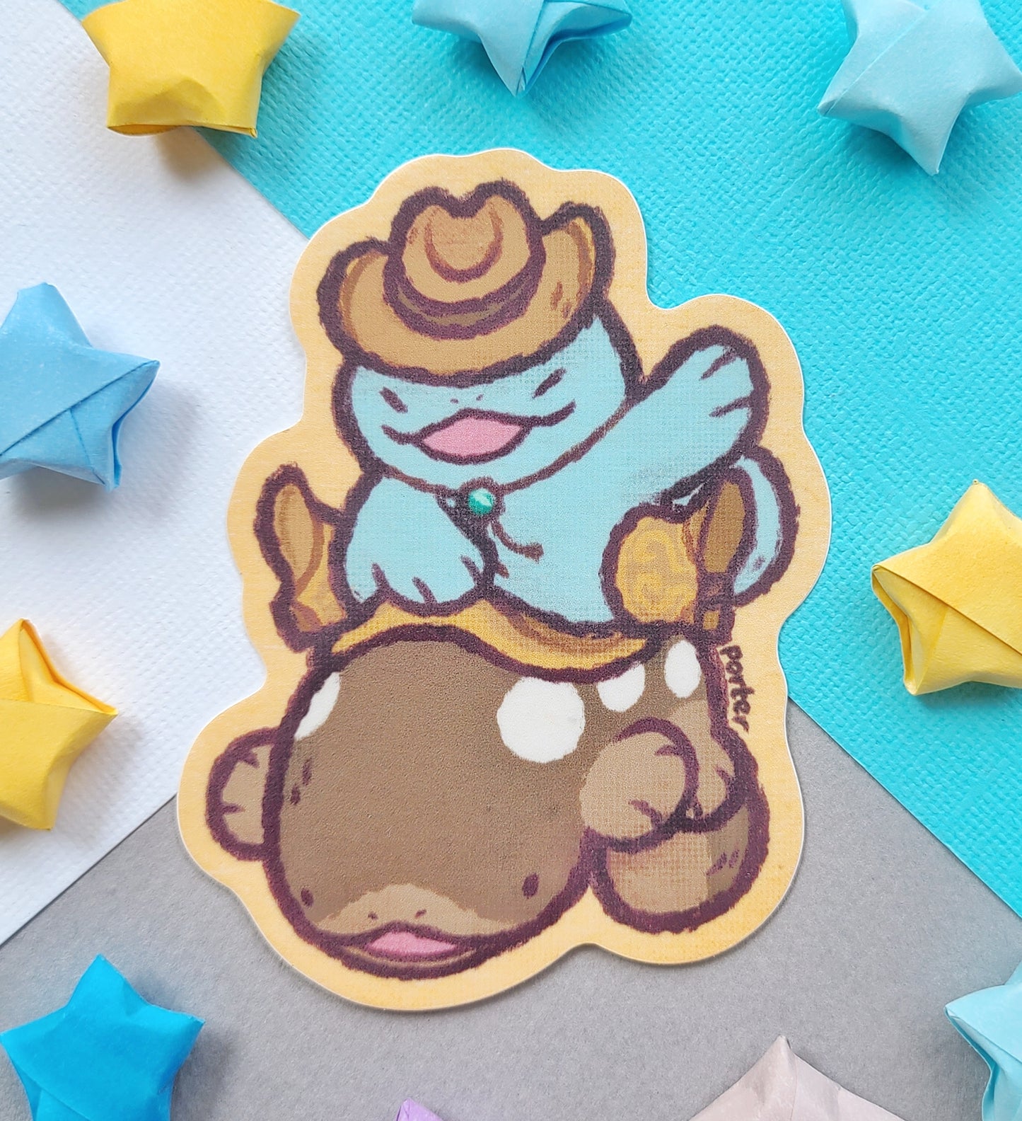Yeehaw Quag and Clod Vinyl Sticker