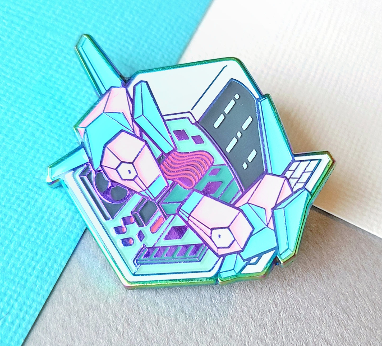 PokeHabitat: Virtual Rainbow Metal Enamel Pin