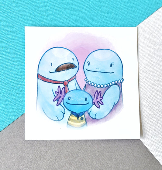 Happy Quag Family Mini Print