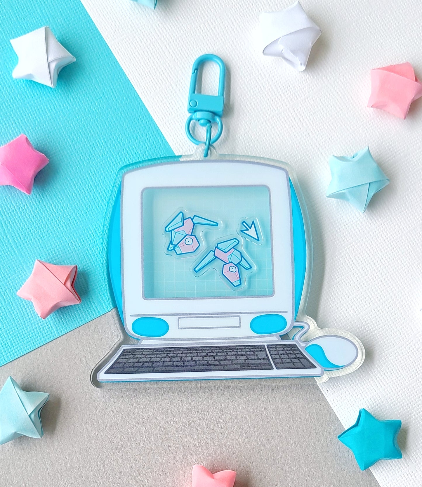 Polygon Cyber Shaker Acrylic Charm