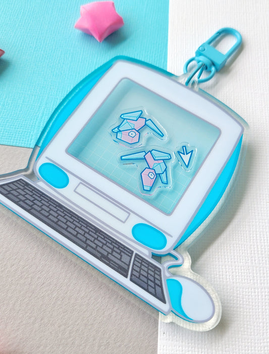 Polygon Cyber Shaker Acrylic Charm