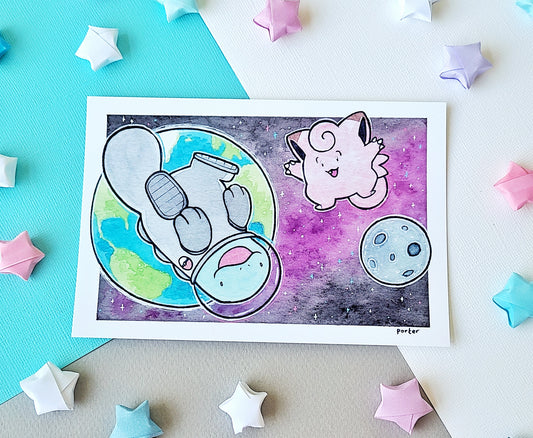 Space Friends Mini Print