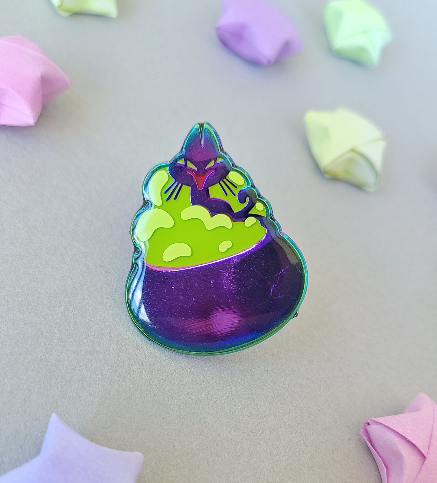 Witch's Brew: Halloween Rainbow Enamel Pin