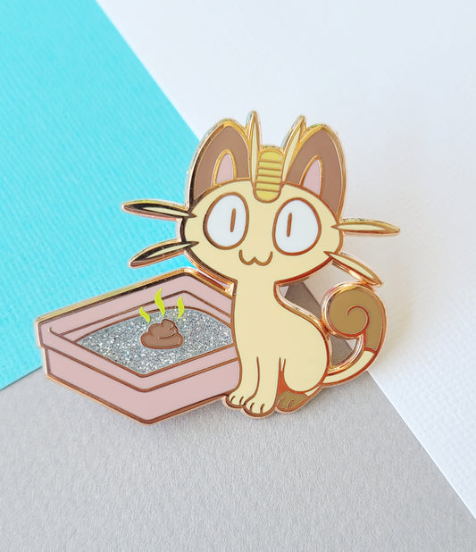 Meow Glitter Litter Hard Enamel Pin