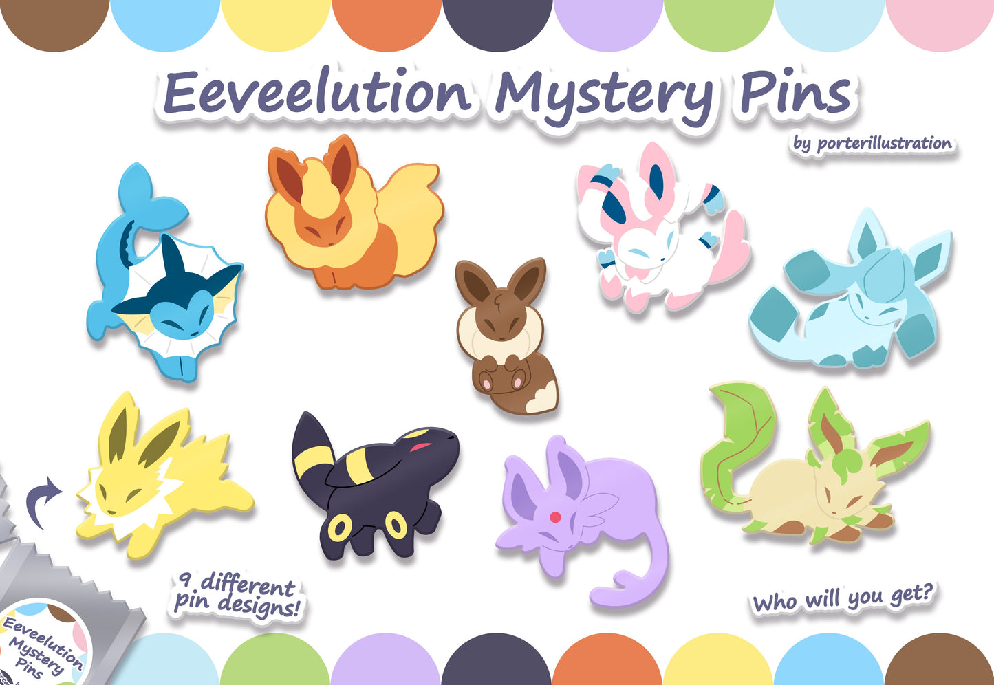 *MYSTERY* Eeveèlution Blind Bag Enamel Pins