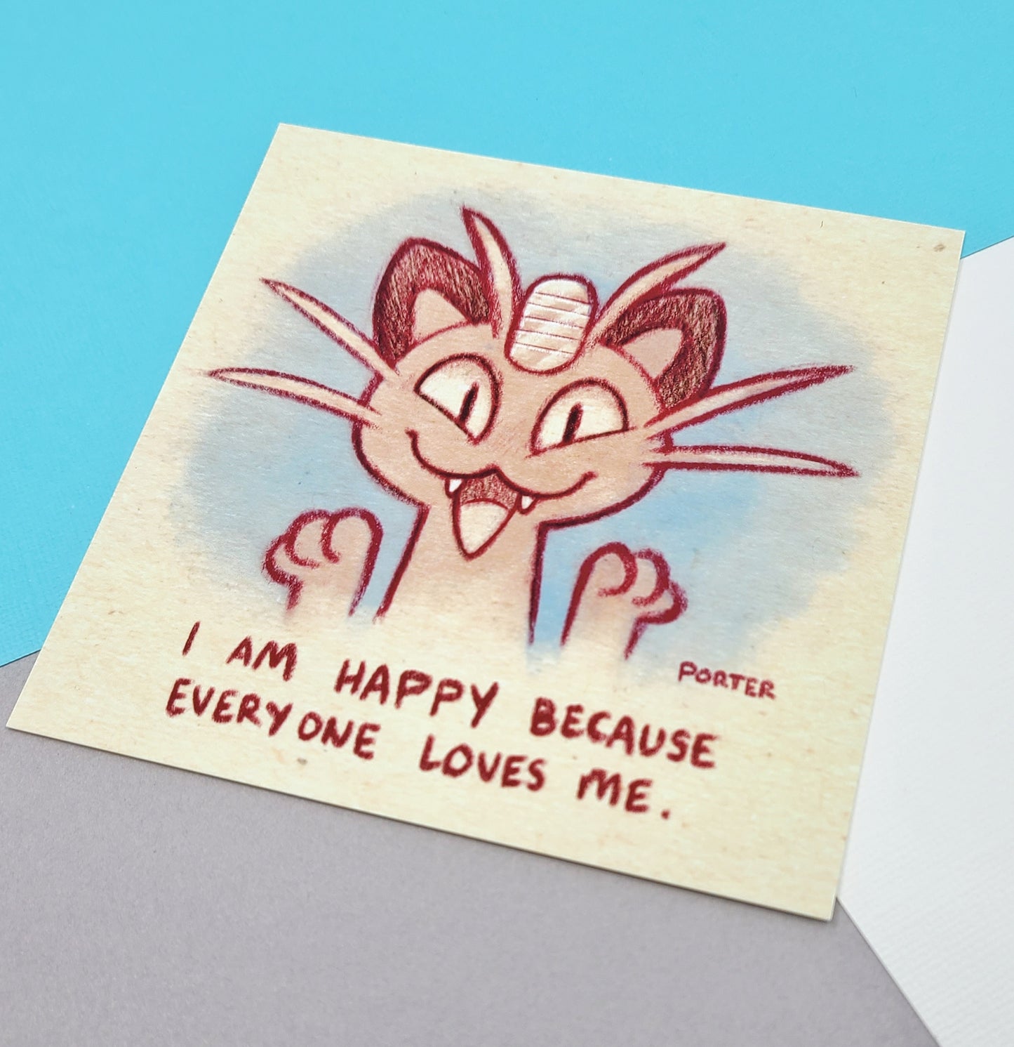 Meow Everybody Loves Me Mini Print