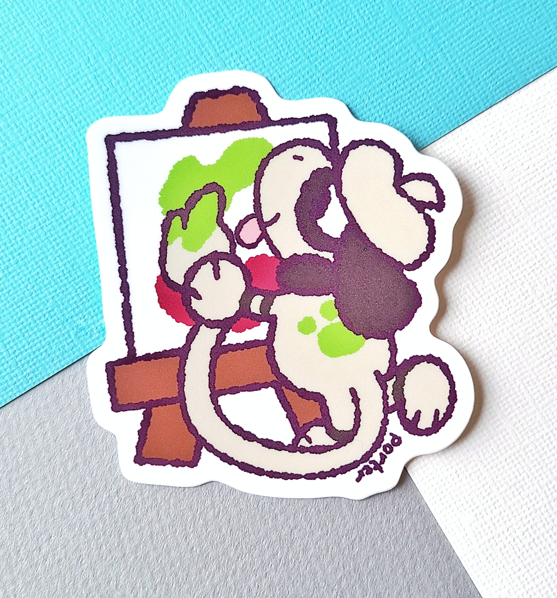 Smeargy Vinyl Sticker – porterillustration