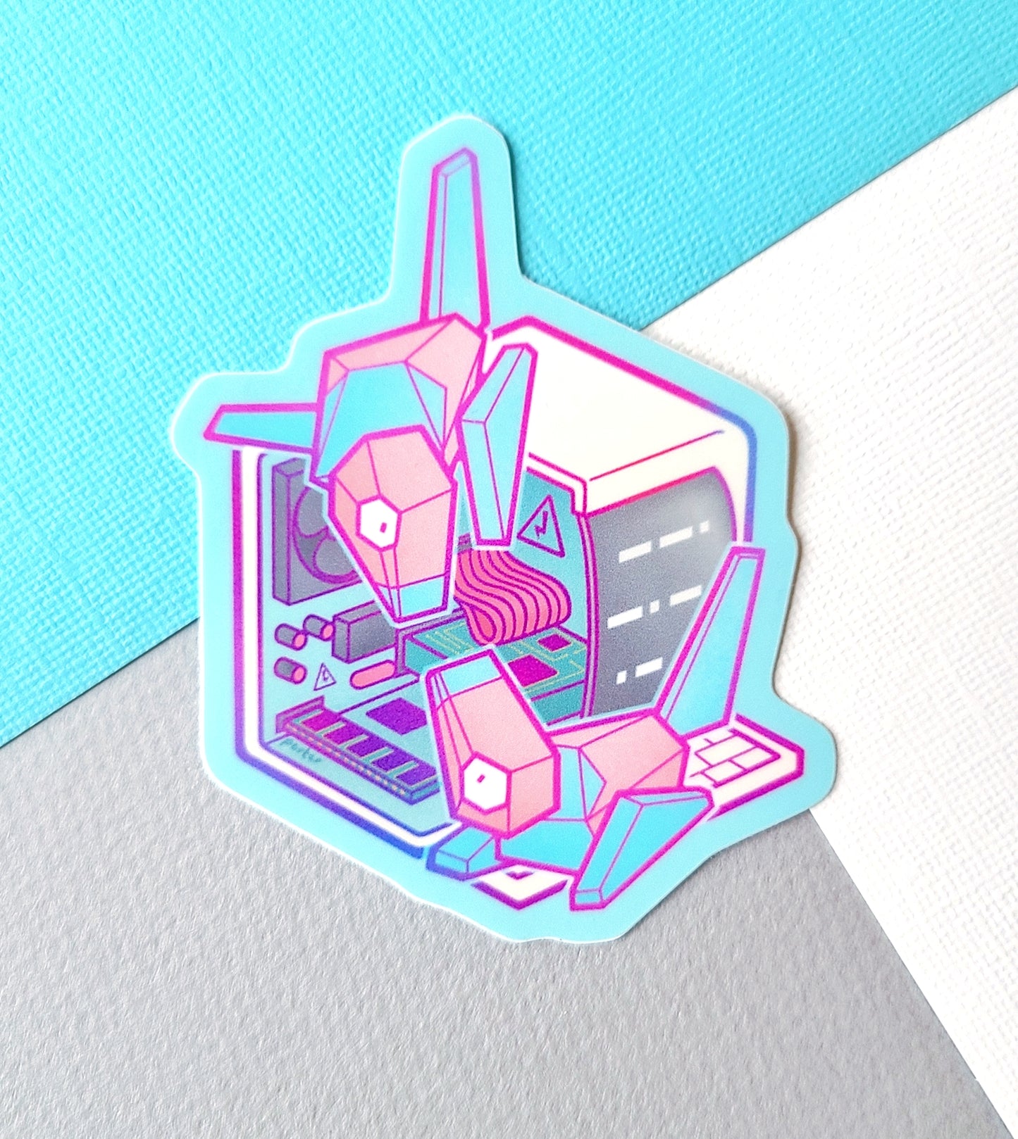 PokeHabitat: Virtual Polygon Vinyl Sticker