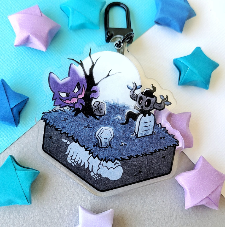 PokeHabitat: Graveyard - Acrylic Charm