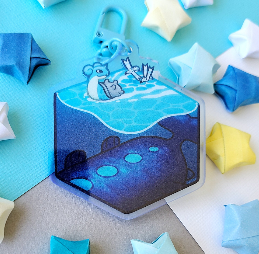 PokeHabitat: Open Ocean - Acrylic Charm