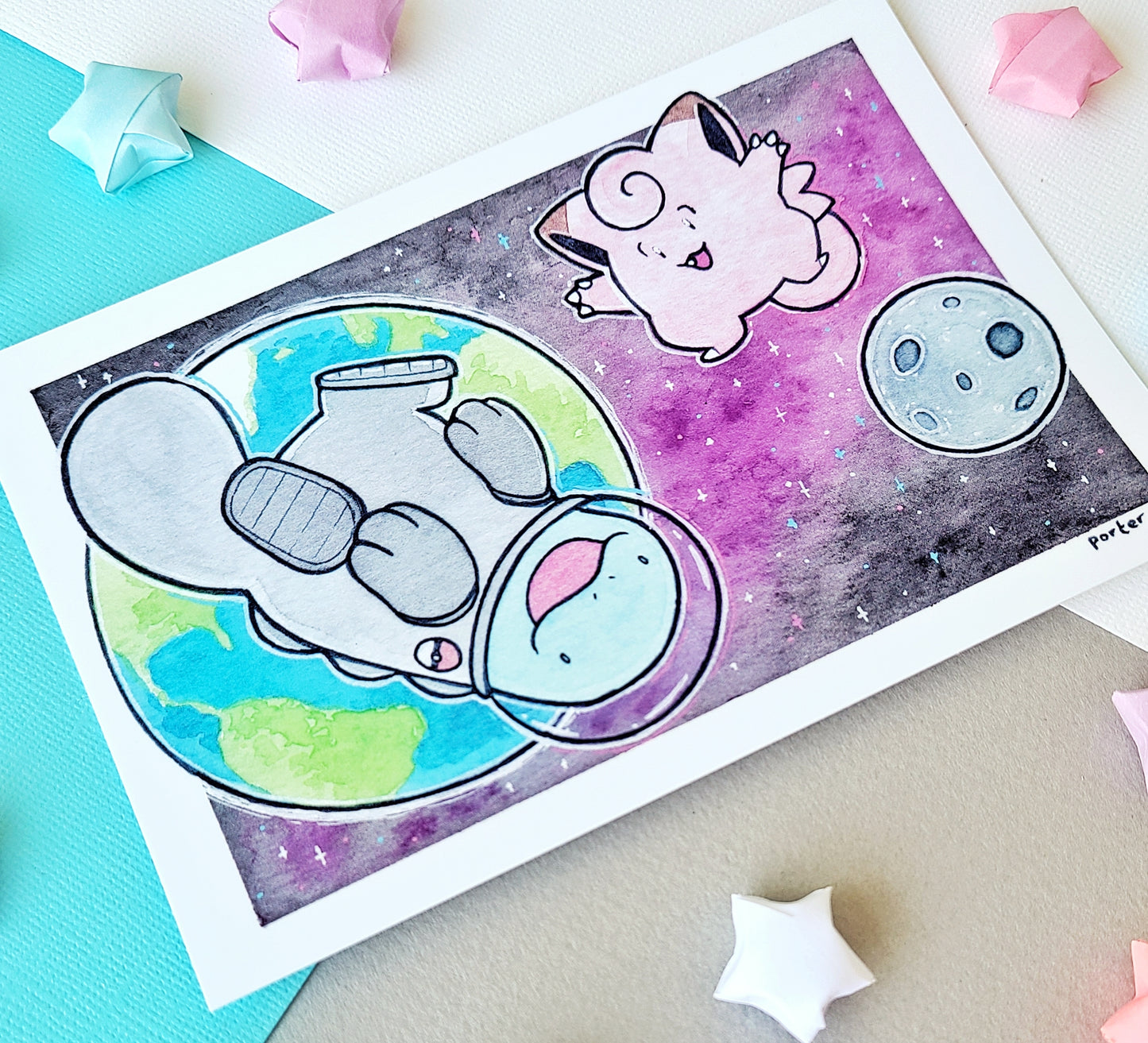 Space Friends Mini Print