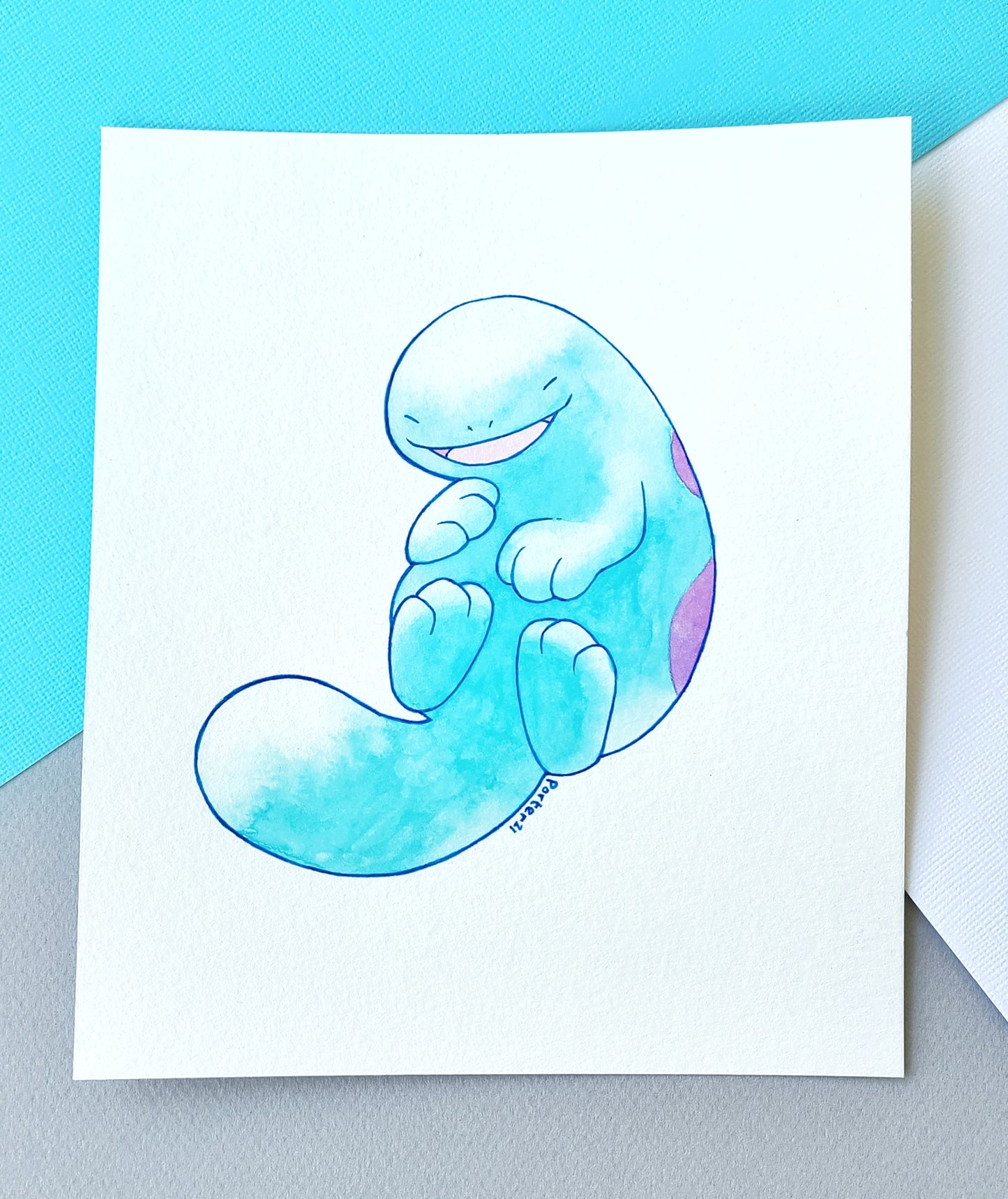 Swimmy Quag Original Watercolor Painting