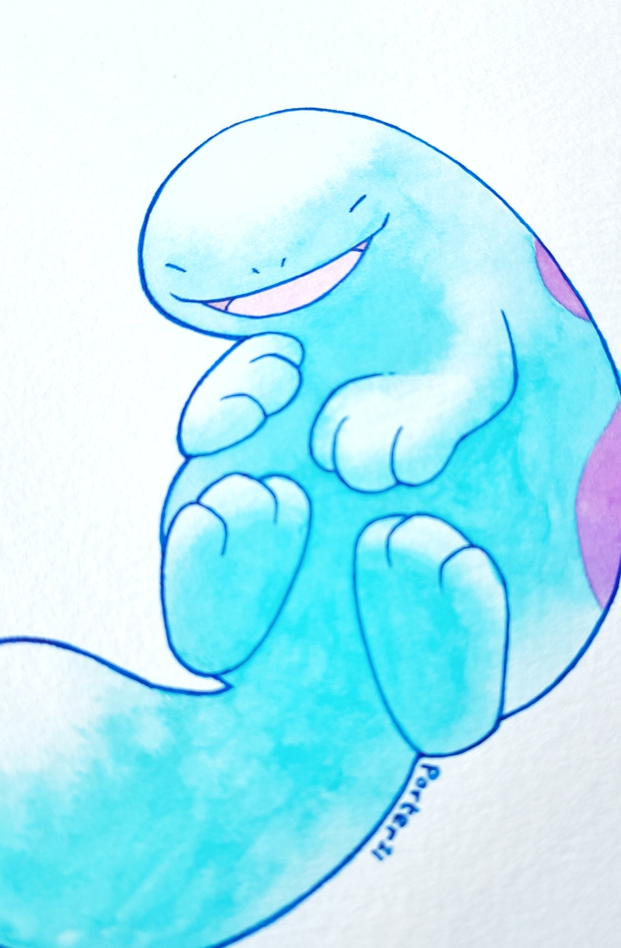 Swimmy Quag Original Watercolor Painting