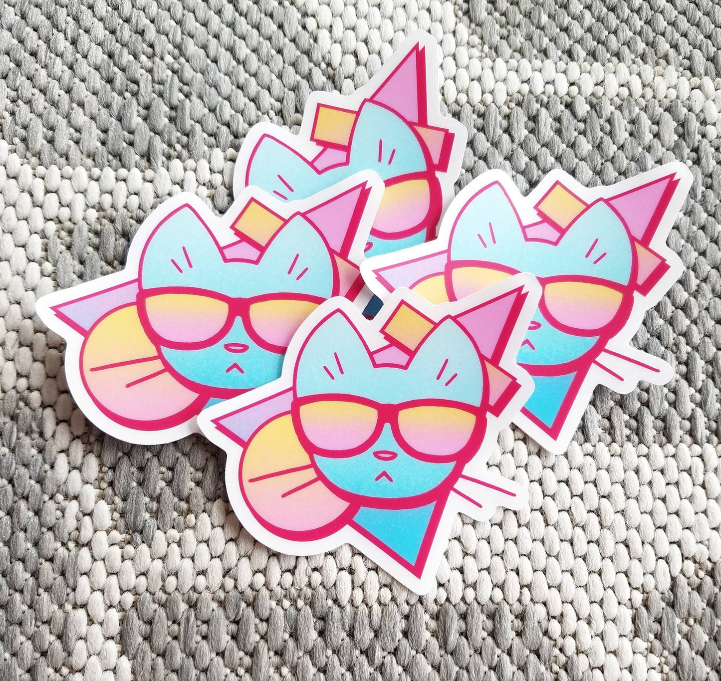 Vaporwave Clear Cat Sticker