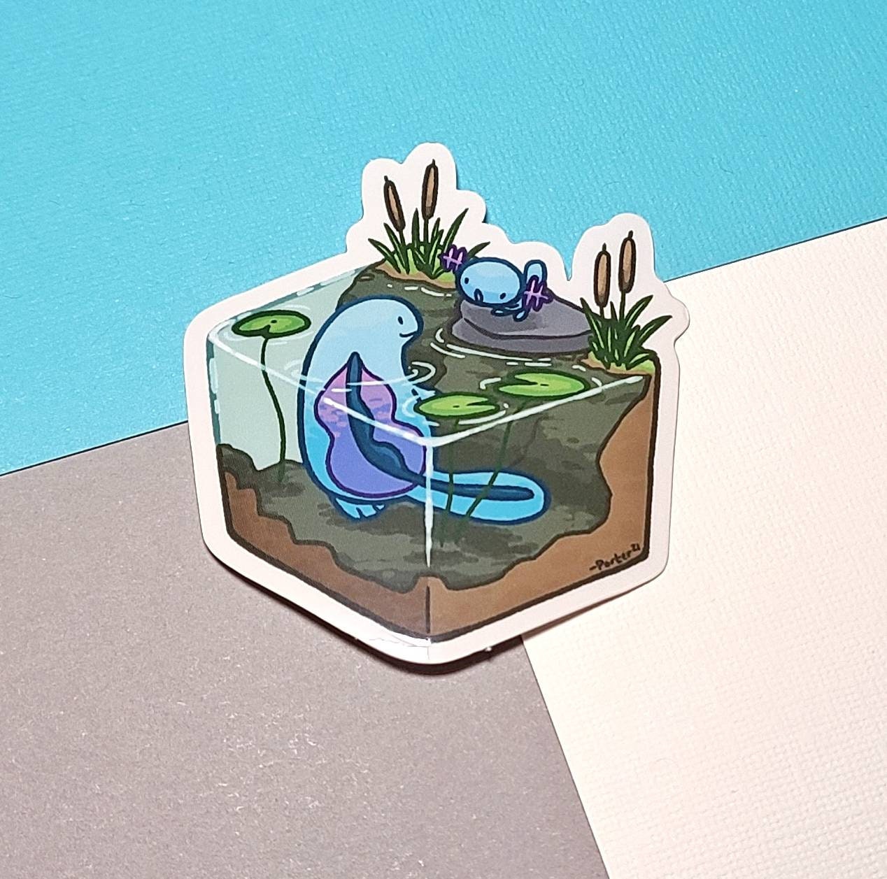 PokeHabitat: Pond Quag & Woop CLEAR Sticker