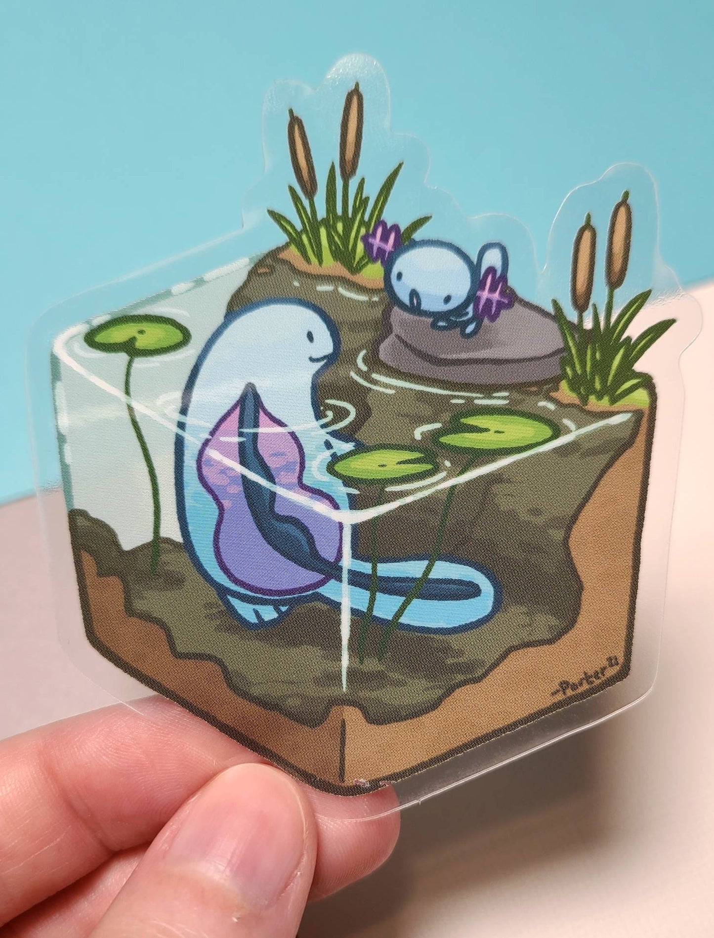 PokeHabitat: Pond Quag & Woop CLEAR Sticker