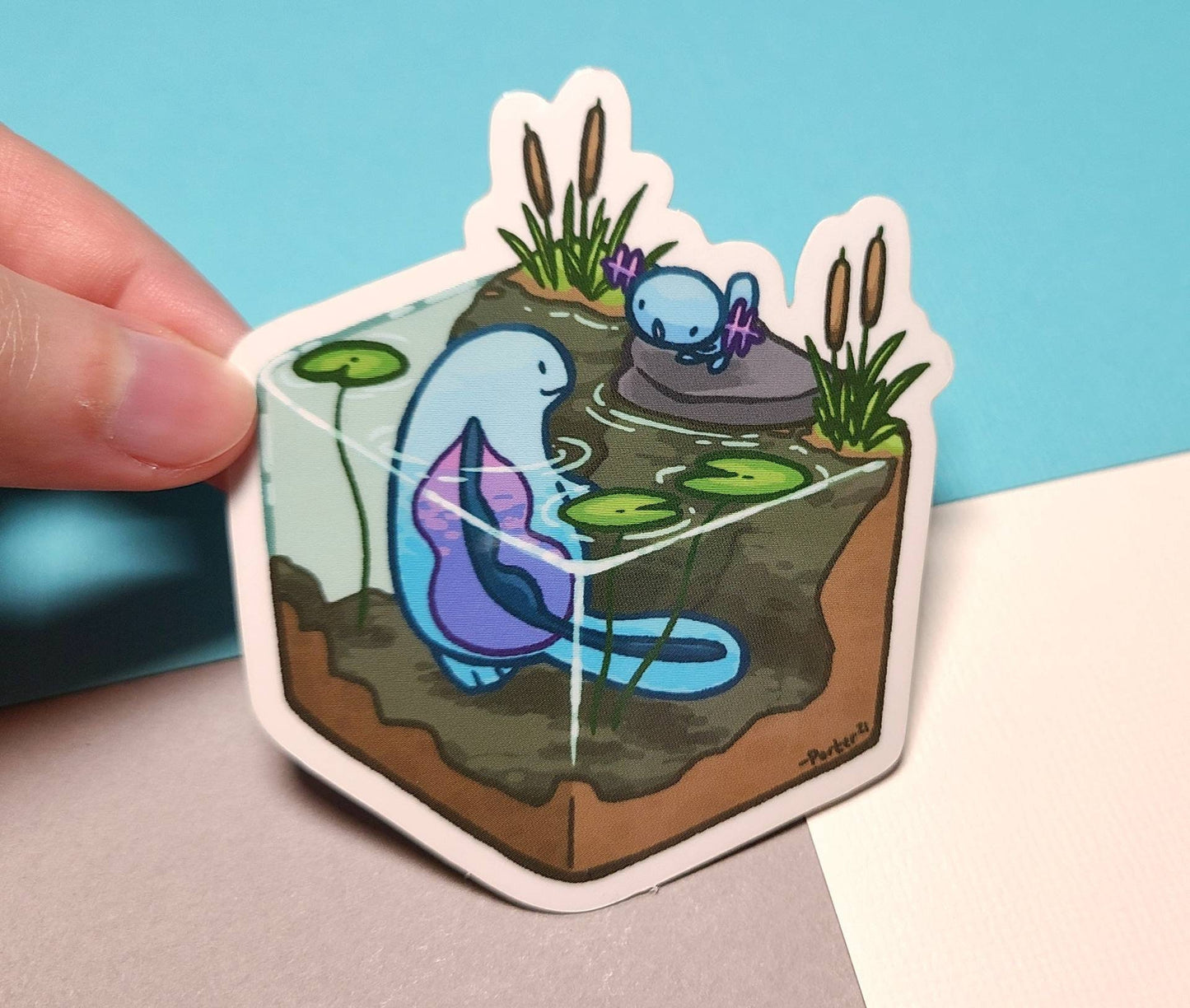 PokeHabitat: Pond Quag & Woop CLEAR Sticker