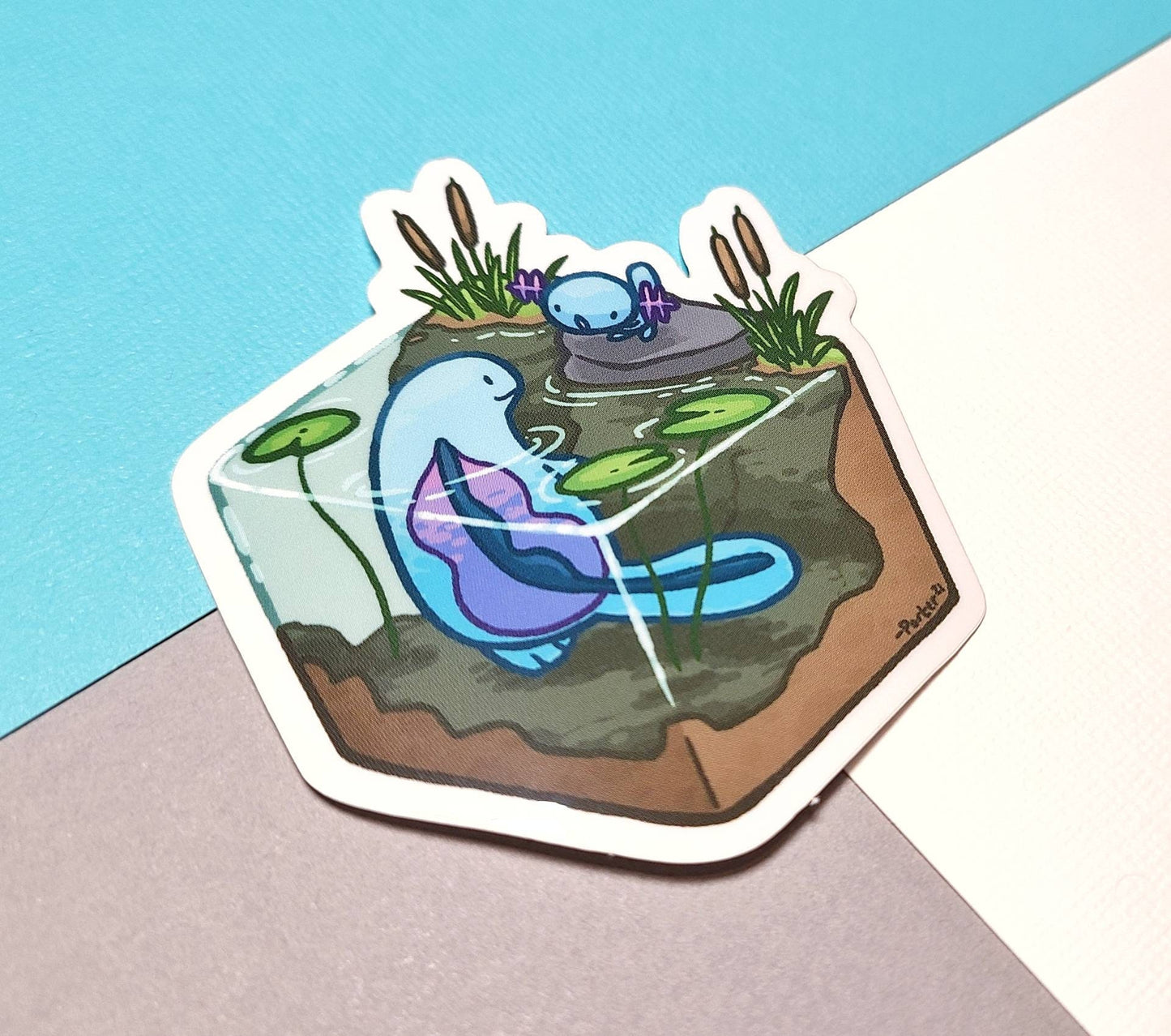 PokeHabitat: Pond Quag & Woop CLEAR Sticker