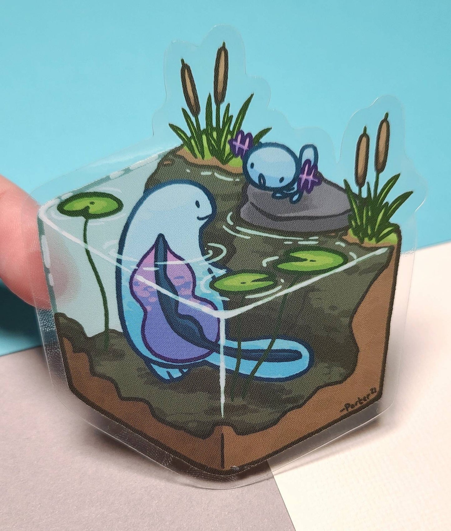 PokeHabitat: Pond Quag & Woop CLEAR Sticker