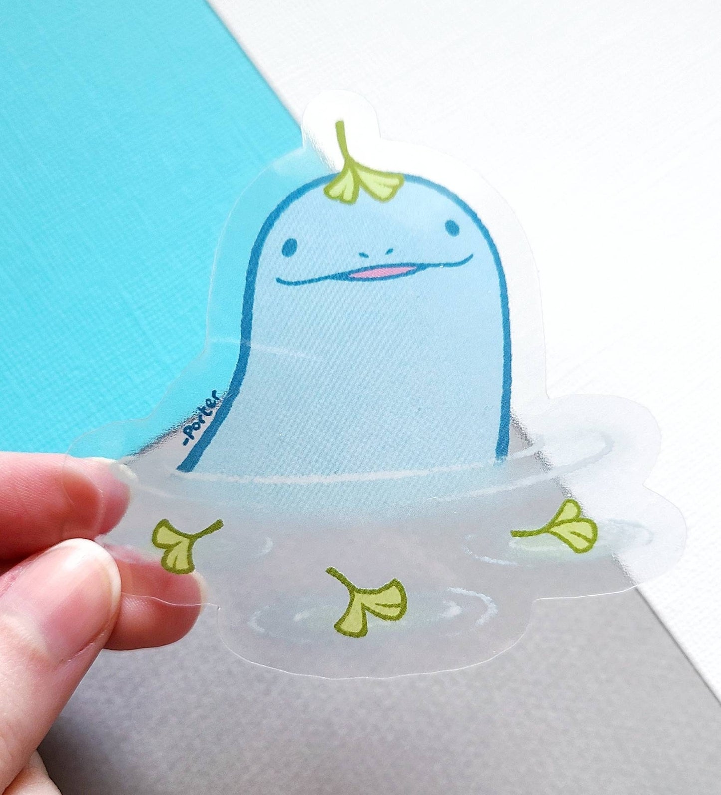 CLEAR Gingko Quag Sticker